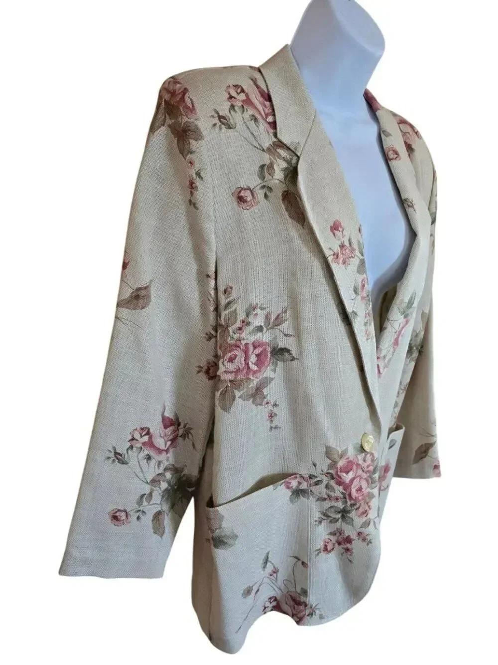 Floral Blazer Jacket Vintage Tofy flower grannycore boho cottagecore whimsical